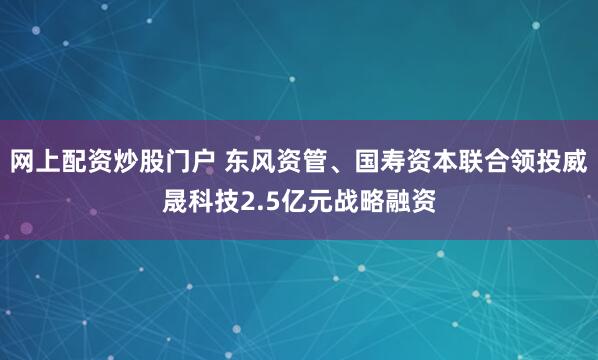 网上配资炒股门户 东风资管、国寿资本联合领投威晟科技2.5亿元战略融资