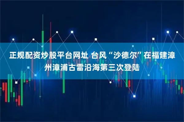 正规配资炒股平台网址 台风“沙德尔”在福建漳州漳浦古雷沿海第三次登陆